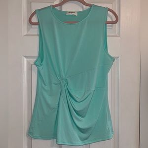 Mint Green Twist-Front Tank